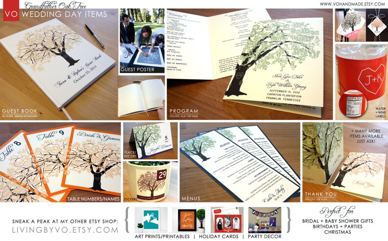 Grandfather Oak Tree Wedding Invitations, Sample, Customized image 5