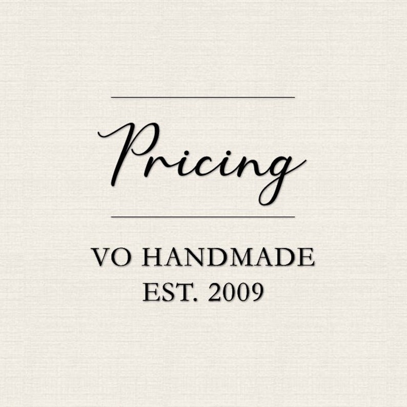 PRICING, VO Handmade Invitations image 1