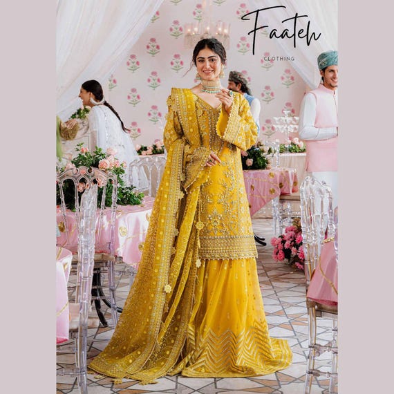 Mehndi yellow dress online