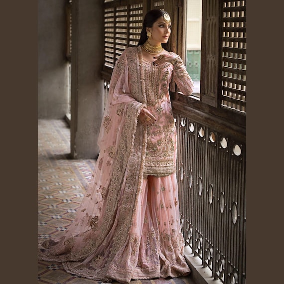 Latest Gharara Wedding Wear Women Bridal Customized Stitched Maxi Dress Pakistani Bridal Lehenga Lehenga Choli for Women Indian Lehnga Etsy Canada