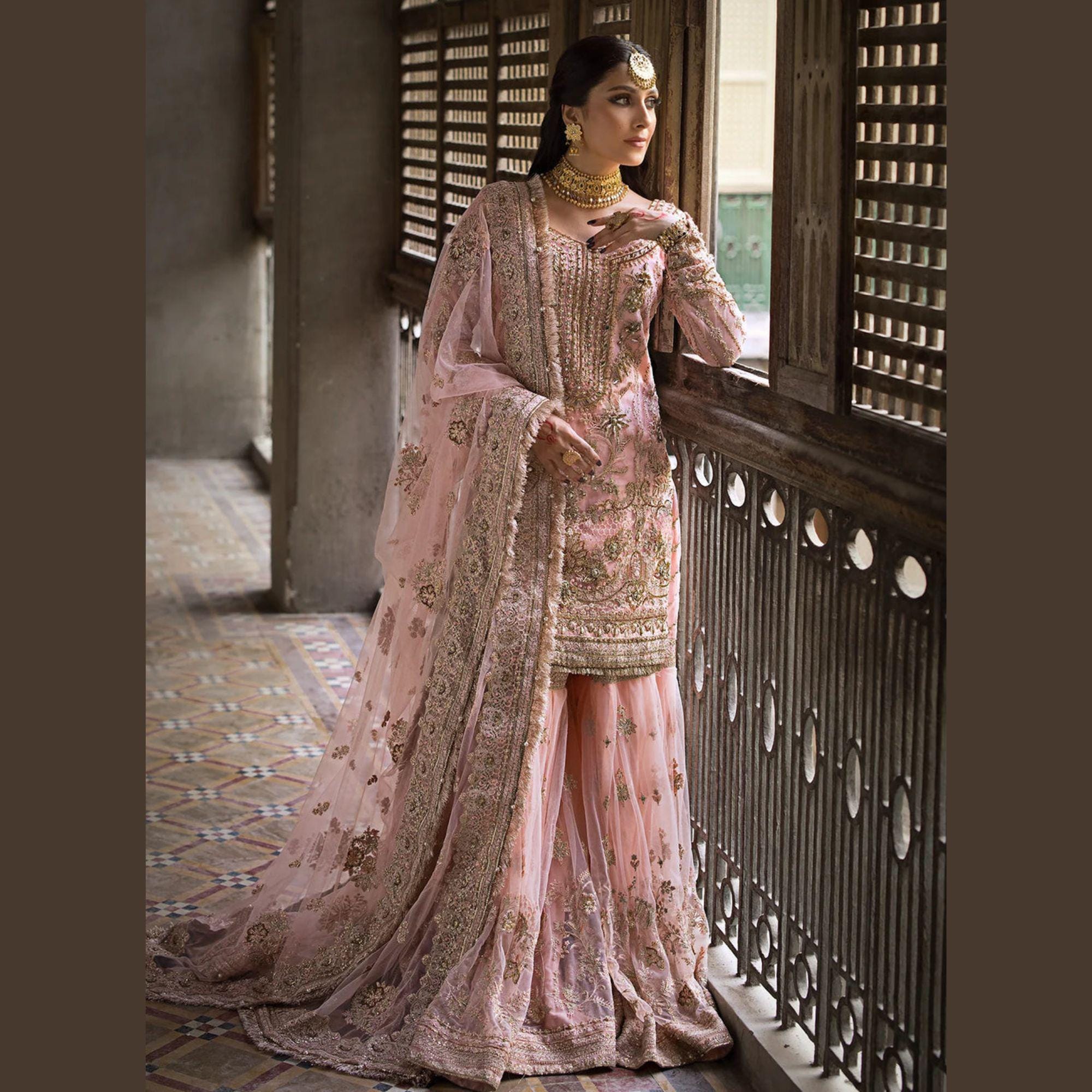 Pakistani bridal gharara designs best sale
