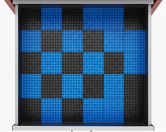 Modular Tool Organizer Board for Toolbox Drawers | 6x6 Toolgrid Style Grid Panel