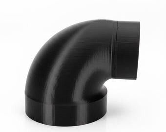 6" to 4" Dust Collector Reducer, 90 Degree Elbow
