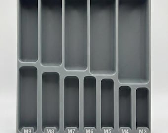 Metric Tapping Bit Holder, M3-M16 Drill Bit Organizer, Machinist Gift