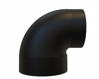 6" to 5" Dust Collector Reducer, 90 Degree Elbow