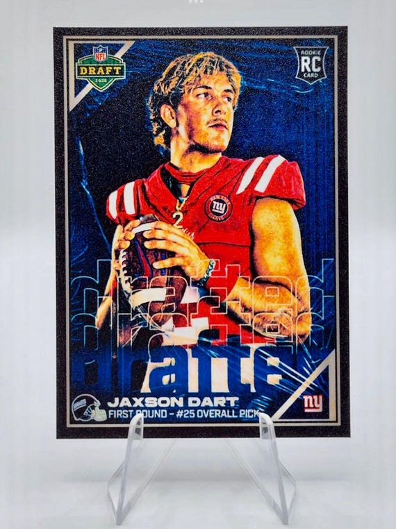 Jaxson Dart Custom Rookie (RC) Trading Art Card GIANTS **buy 2 Get