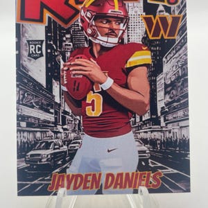 Jayden Daniels Custom Rookie (RC) Trading Art Card COMMANDERS **Buy 2 get 1 FREE**
