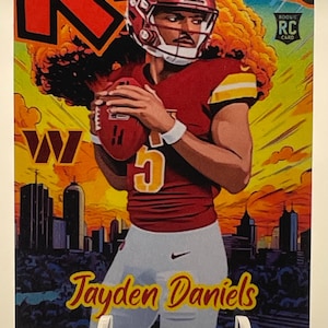 Jayden Daniels Custom Rookie (RC) Trading Art Card COMMANDERS **Buy 2 get 1 FREE**