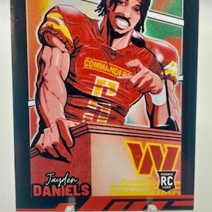 Jayden Daniels Custom Anime Rookie (RC) Trading Art Card COMMANDERS **Buy 2 Get 1 FREE**