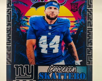 Cam Skattebo Custom Rookie (RC) Trading Art Card GIANTS **Buy 2 Get 1 FREE**