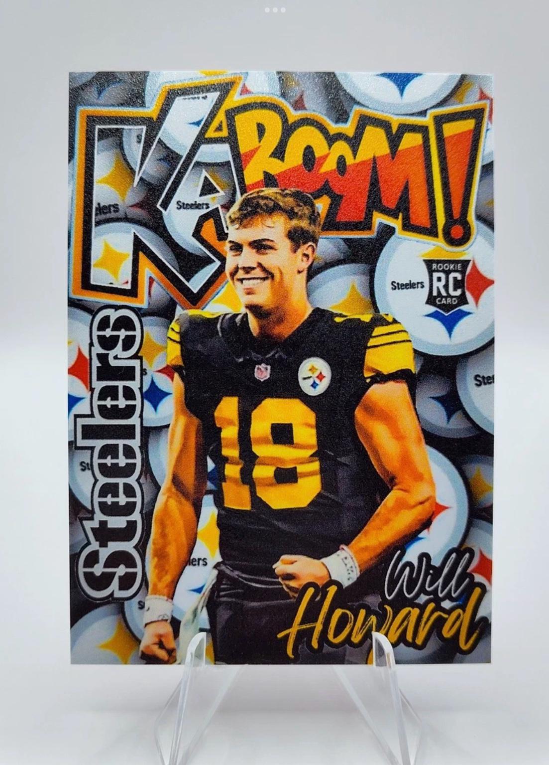 Will Howard Custom Rookie (RC) Trading Art Card STEELERS 