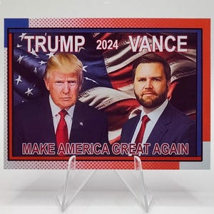 Donald Trump Custom Trading Card - Trump And Vance 2024 -  ***Buy 2 Get 1 FREE***