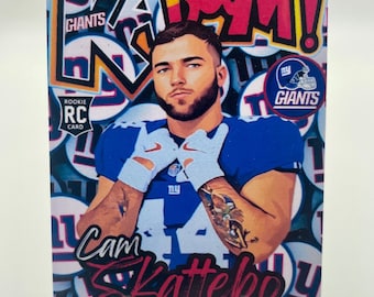 Cam Skattebo Custom Rookie (RC) Trading Art Card GIANTS **Buy 2 Get 1 FREE**
