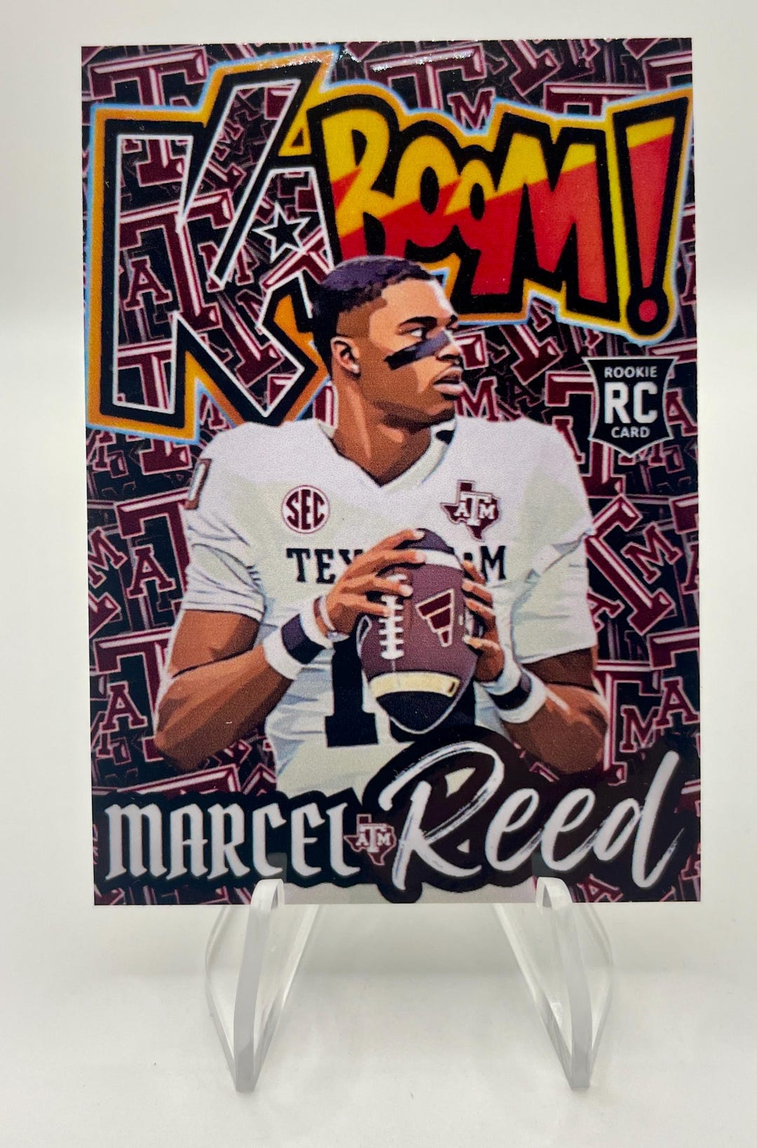 Marcel Reed Sticker Marcel Reed Custom Rookie (RC) Trading Art Card AGGIES **buy 2 Get 1 ...