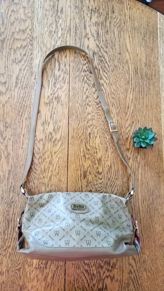 Tan MY MY Insignia Shoulder Bag