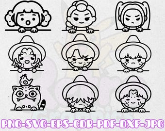 K-POP Girls, Warriors 9 drawings Peekers Guerreras K-pop| Png Svg Eps Ai Dxf Cricut Silhouette Laser digital files