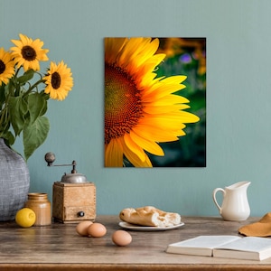 Sunrise Sunflower Wall Print - Nature Inspired Home Decor