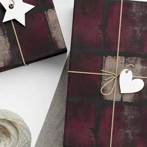 Carta da regalo gotica, Carta da regalo per tutte le occasioni, Grunge bordeaux scuro, Carta da regalo Gothic Vibes, Artigianato di carta, Carta per diario, Album di ritagli