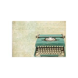 Vintage Schreibmaschine Fine Art Postkarten, Schöne Briefpapier Karten für Schriftsteller, Literarische Geschenke, Wohndekor, künstlerische Grüße