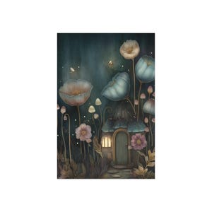 Skurrile dunkle Cottagecore Postkarten | Verzauberte Blumen-Landhaus-Designs, von der Natur inspirierte Schreibwaren, Kunstdrucke, Geschenkkarten, Wohndekor