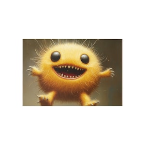 Skurrile Monster Fine Art Postkarten, süße Monster Kunst, Grußkarten, Grußkarten, Sammlerstücke, lustige Dekoration, einzigartige Geschenke