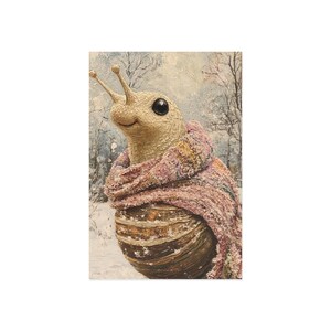 Cartes postales fantaisistes d'escargots, jolies cartes d'art nature pour voeux, décoration d'intérieur, amateurs d'art, idées cadeaux