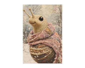 Cartes postales fantaisistes d'escargots, jolies cartes d'art nature pour voeux, décoration d'intérieur, amateurs d'art, idées cadeaux