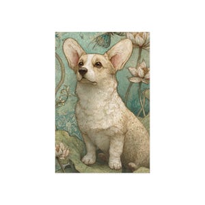 Corgi Fine Art-ansichtkaarten, vintage dierenkunst, cadeau hondenliefhebber, woondecoratie, wenskaartset, op de natuur geïnspireerde kunst