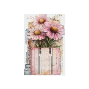 Charmantes cartes postales d'art floral, cartes de voeux de style vintage, illustration de fleurs, parfaites pour les cadeaux, décoration d'intérieur, papeterie
