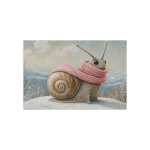 Cartes postales douillettes d'escargots, charmants tirages d'escargots d'art pour offrir, décoration d'intérieur, cartes de voeux, amoureux de la nature, papeterie unique