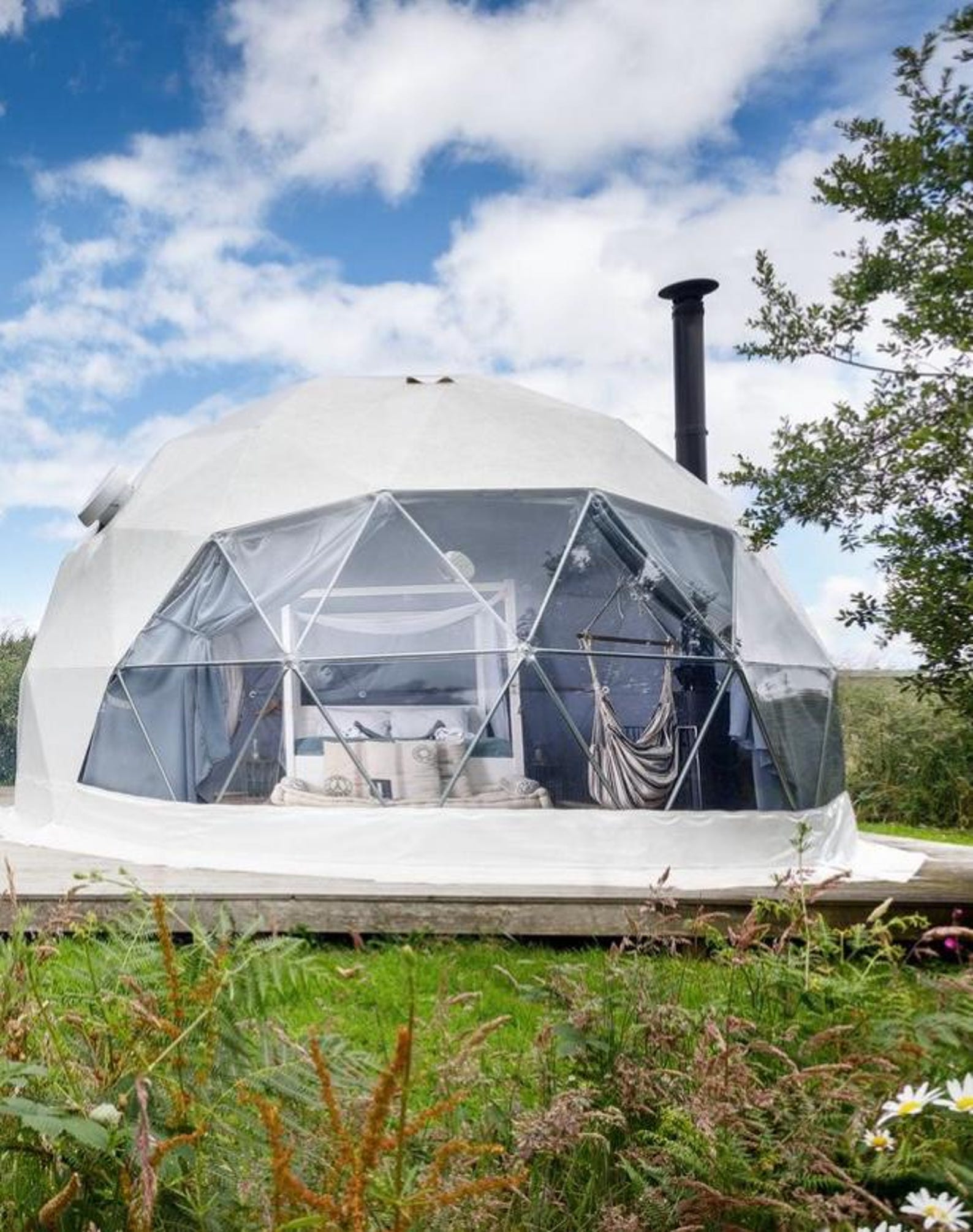 Curated visual reference: Picture Idea: 5M Luxury Geo Dome Modern Glamping Dome For Ultimate Outdoor