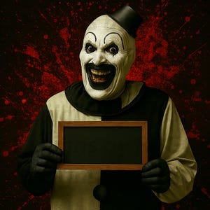 DIGITAL Terrified Clown Halloween Trick or Treat Bag Customizable Png File High Quality 300 DPI Digital ONLY