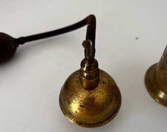 Vintage French Brass Barber Atomizer Perfume Sprayer Globe Reservoir Rubber Bulb 1920s Boudoir Decor Barbershop Vanity Table Object