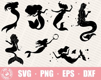Mermaid SVG / Little Mermaid SVG Files for Silhouette / Cricut Mermaid Shirt Svg / Mermaid Clipart / Mermaids Bundle / Gift For Child