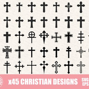 Paquete de Svg de cruz / Paquete de Svg de cruz cristiana / Svg cristiano / Svg de cruz de fe / Svg de cruz afligida Svg religioso / Clipart de cruz Cricut