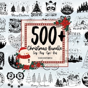 500+ Christmas Svg Bundle / Winter Svg / Santa Svg / Holiday Merry Christmas / Christmas Bundle / Funny Christmas Shirt / Cut File Cricut