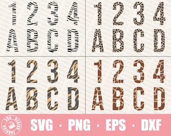 Luipaard lettertype Svg /Animal lettertype Safari lettertype Leopard Print lettertype / Leopard vlekken alfabetletters Leopard lettertype Svg / Cricut silhouet Svg