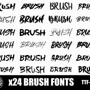 24 Brush Fonts / Font Bundle for Cricut / Font Bundle for Crafters / Handwriting Fonts / Sans Fonts / Cute Girly / Procreate Fonts