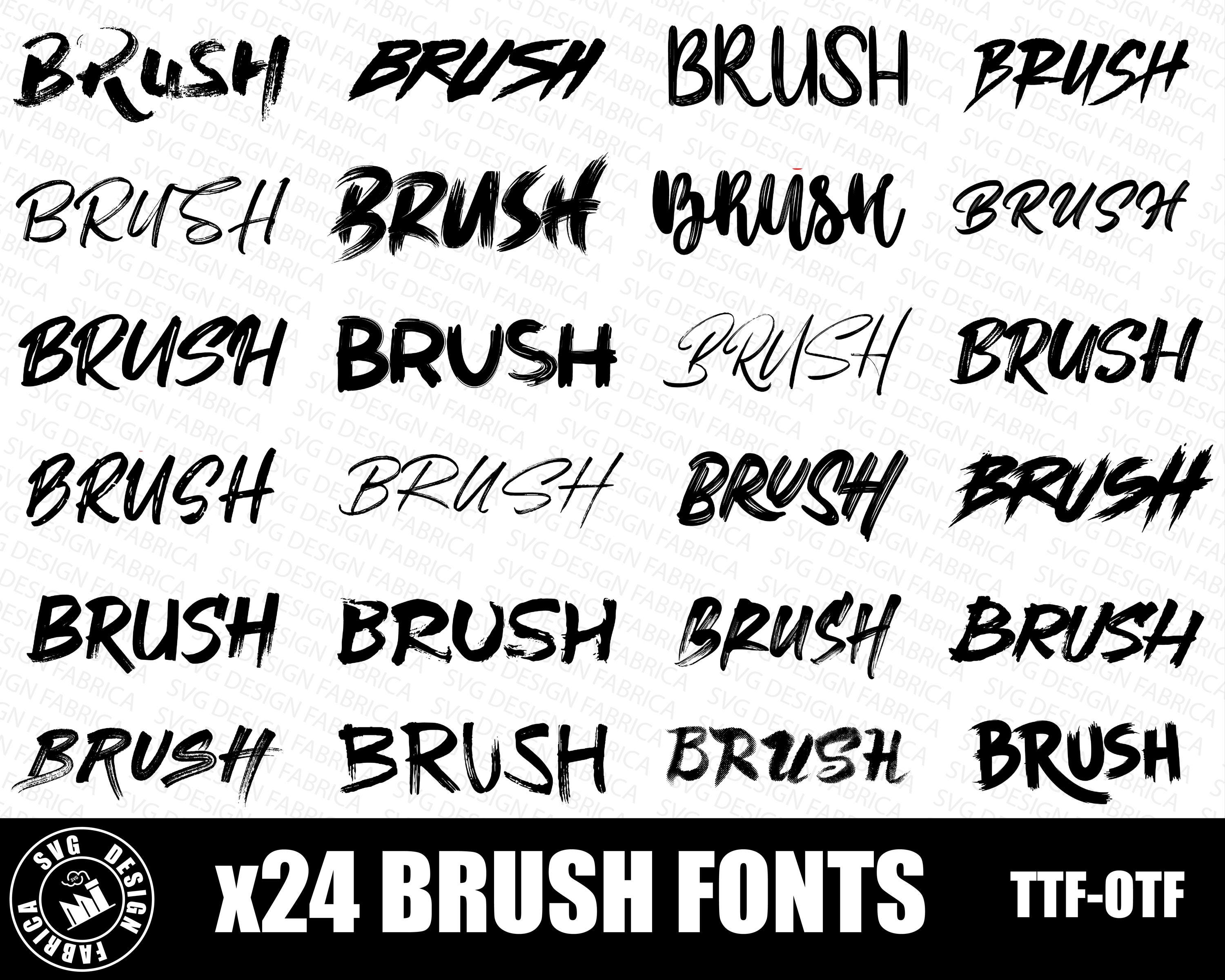 24 Brush Fonts / Font Bundle for Cricut / Font Bundle for Crafters / Handwriting Fonts / Sans Fonts / Cute Girly / Procreate Fonts