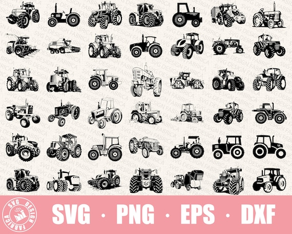 Tractor SVG Bundle / Tractor PNG Bundle / Tractor Clipart / Tractor SVG Cut Files for Cricut / Tractor Silhouette / Truck Svg / Farm Svg