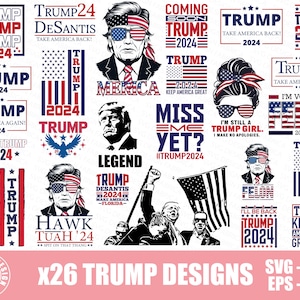 Trump 2024 Bundle Svg Png / Trump Bundle Png / Trump 2024 Svg / American Trump / Best Trump Retro Trump Svg / Love Trump Svg / Trump Era Png