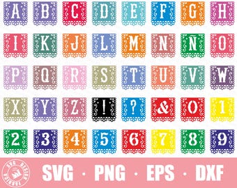 Papel Picado Svg / Papel Picado Clipart / Mexican Svg / Papel Picado Banner / Fiesta Bunting / Dia De Los Muertos / Instant Download
