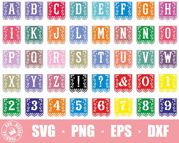 Papel Picado Svg / Papel Picado Clipart / Mexican Svg / Papel Picado Banner / Fiesta Bunting / Dia De Los Muertos / Instant Download