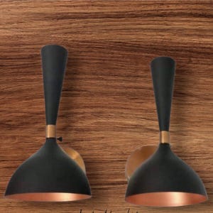 Diabolo Wall Sconce Italian Modern Stilnovo Style Set of Two Wall Light Lamps - 1950&#39;s Mid Century Italian Sconce Lights.