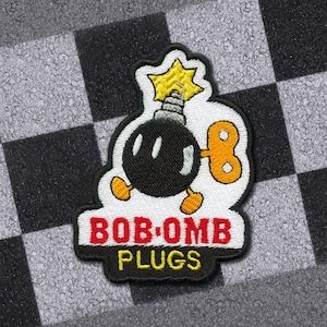 Mario Kart Bob-omb Plugs Tygmärke Broderat Super Mario Bros Nintendo Switch Padda Luigi Wii N64 Sy på strykbart KARDBORRE Race Broderi Kardborreögla