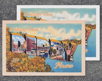 Carte postale de Derry, Maine - Stephen King IT Welcome to Derry, amateur de livres à collectionner, idée cadeau unique, signet, poème imprimé haïku