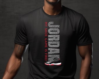 Jordan Shoe Game Tee, Air Jordan 11, Sneakerhead, Sneaker Tee, Jordan Lover, Jordan Tee, Amateur de sneakers, Air Jordan, Nike, Jordan, Cadeau chaussure