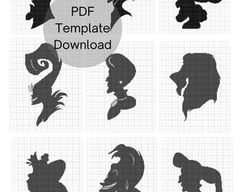 Villain Silhouettes Cross Stitch Pattern Bundle