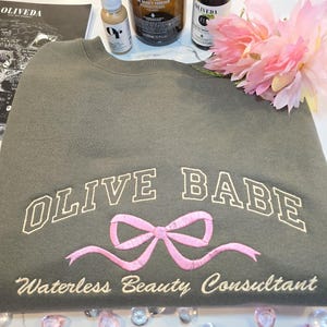 Olive Tree People Merch - Oliveda Merch - Beauty Consultant Sweatshirt - Embroidered Sweatshirt - Network Marketing Embroidered Crewneck