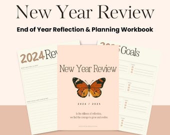 New Year Reflection Workbook 2024-2025: Goal Setting Planner (PDF)
